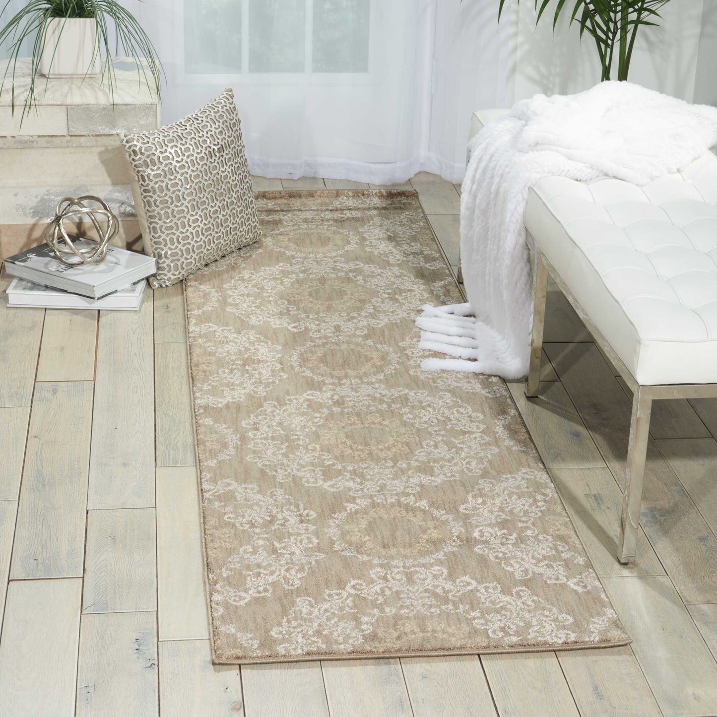 Nourison Home Tranquility TNQ03 Stone  Transitional Machinemade Rug