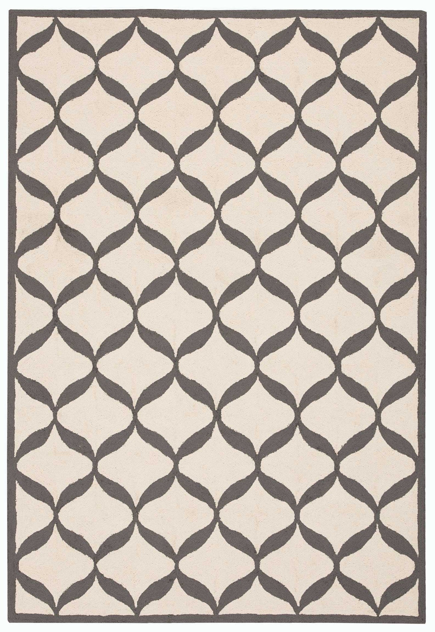 Nourison Home Decor DER06 White Light Grey Contemporary Tufted Rug