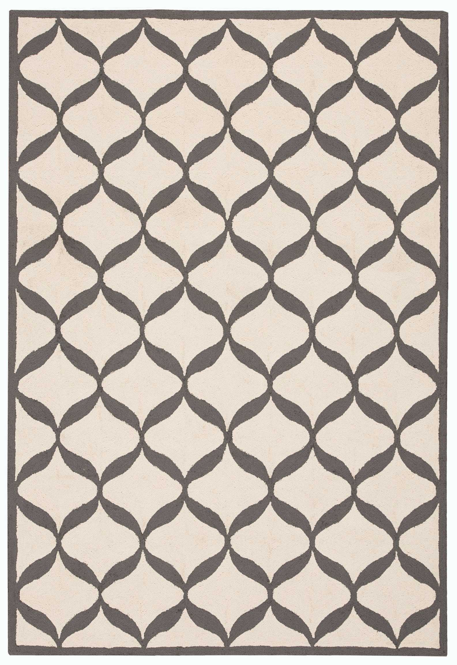 Nourison Home Decor DER06 White Light Grey Contemporary Tufted Rug