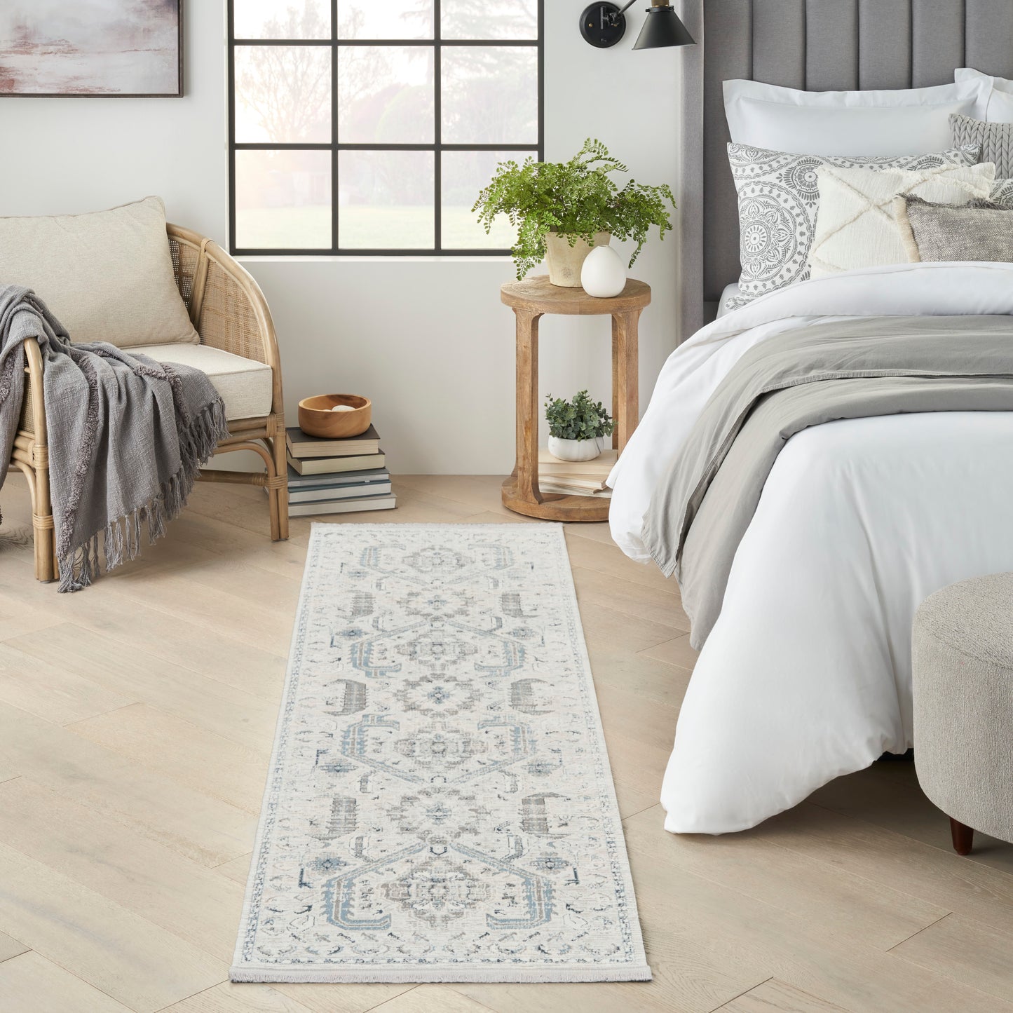 Nourison Home Lennox LEN03 Ivory Grey  Transitional Machinemade Rug