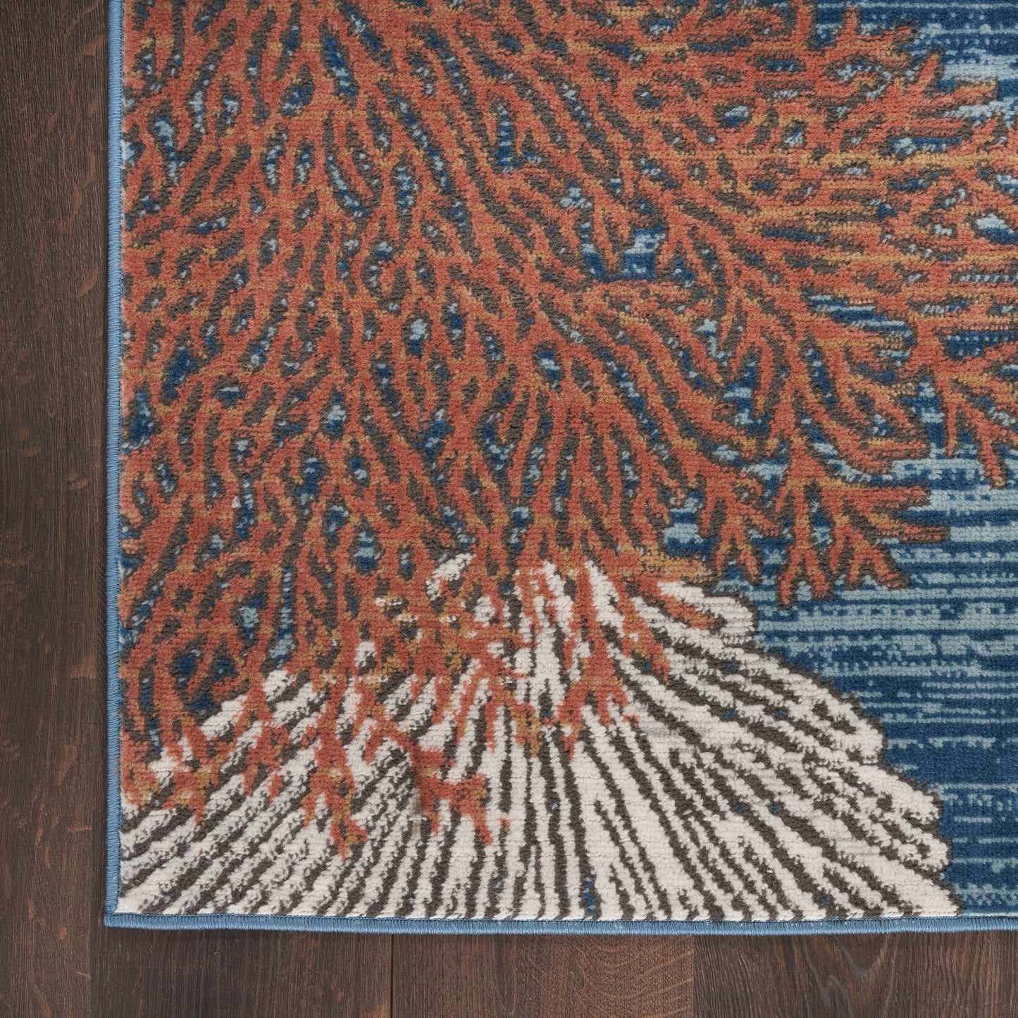 Nourison Home Seaside SDS04 Blue Multicolor  Contemporary Machinemade Rug