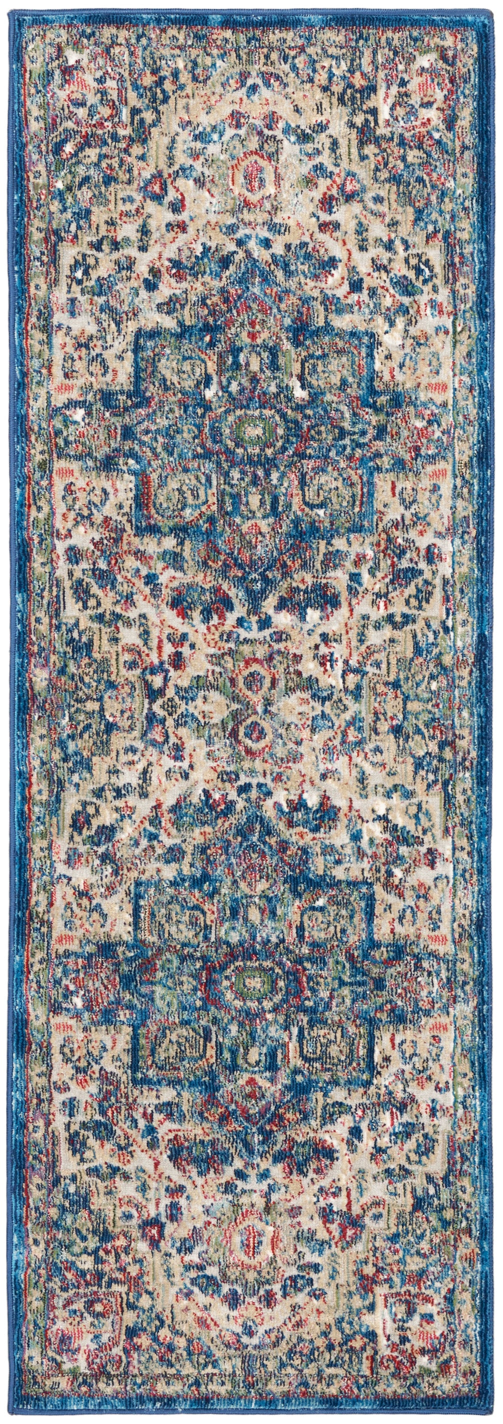 Nourison Home Ankara Global ANR15 Grey Navy  Transitional Machinemade Rug