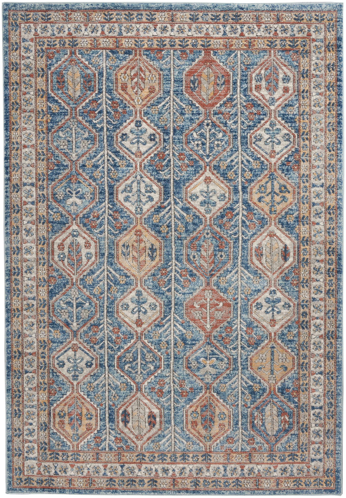 Nourison Home Quarry QUA15 Blue Multi  Contemporary Machinemade Rug