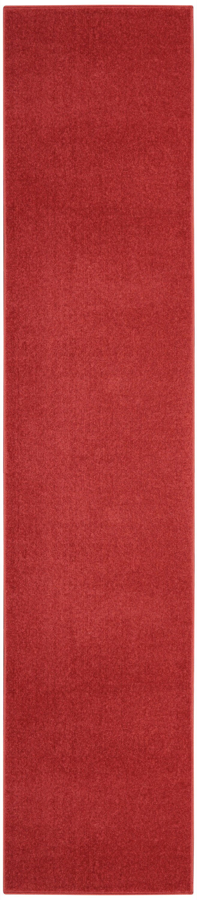 Nourison Home Nourison Essentials NRE01 Brick Red  Contemporary Machinemade Rug