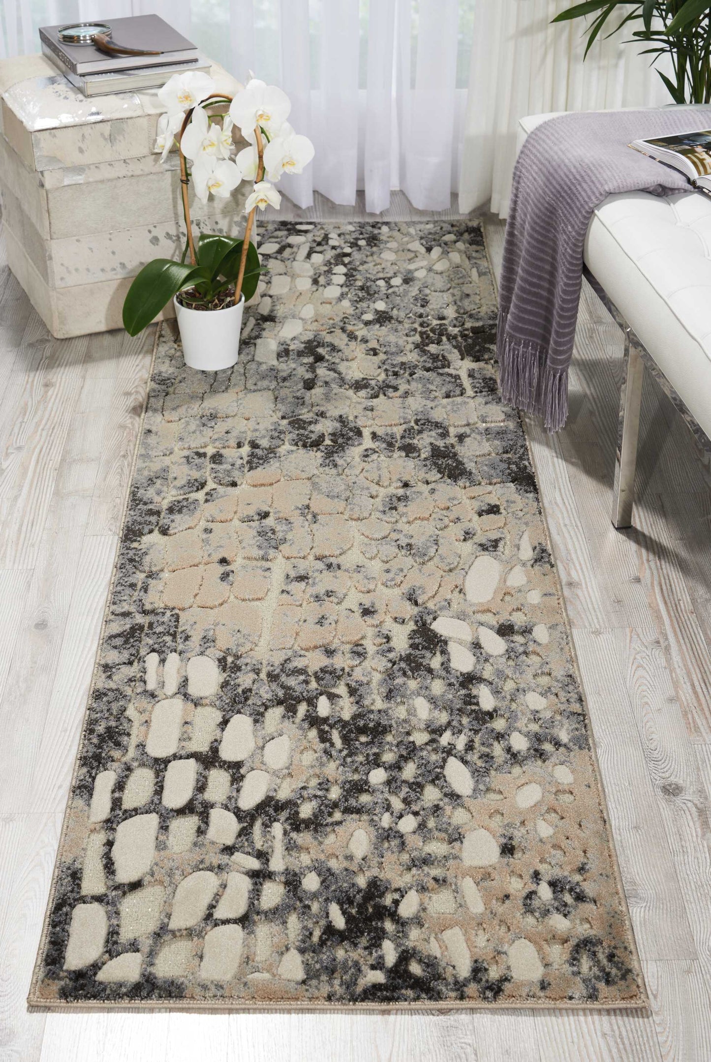 Michael Amini Gleam MA604 Flint  Contemporary Machinemade Rug