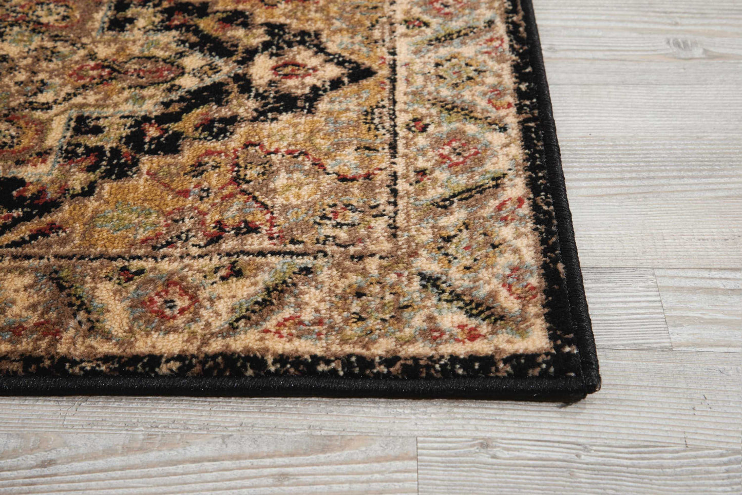 Nourison Home Delano DEL05 Black  Traditional Machinemade Rug