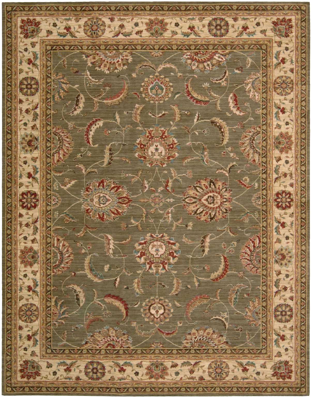 Nourison Home Living Treasures LI04 Green  Traditional Loom Rug