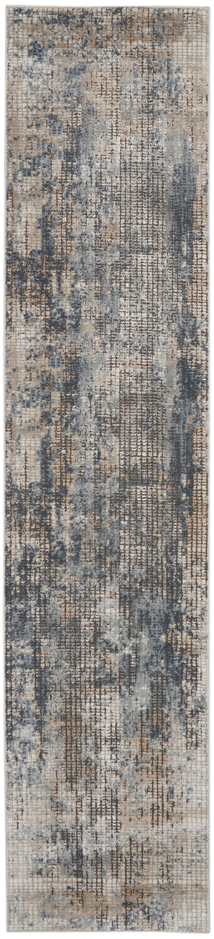 Nourison Home Quarry QUA02 Blue Beige  Contemporary Machinemade Rug