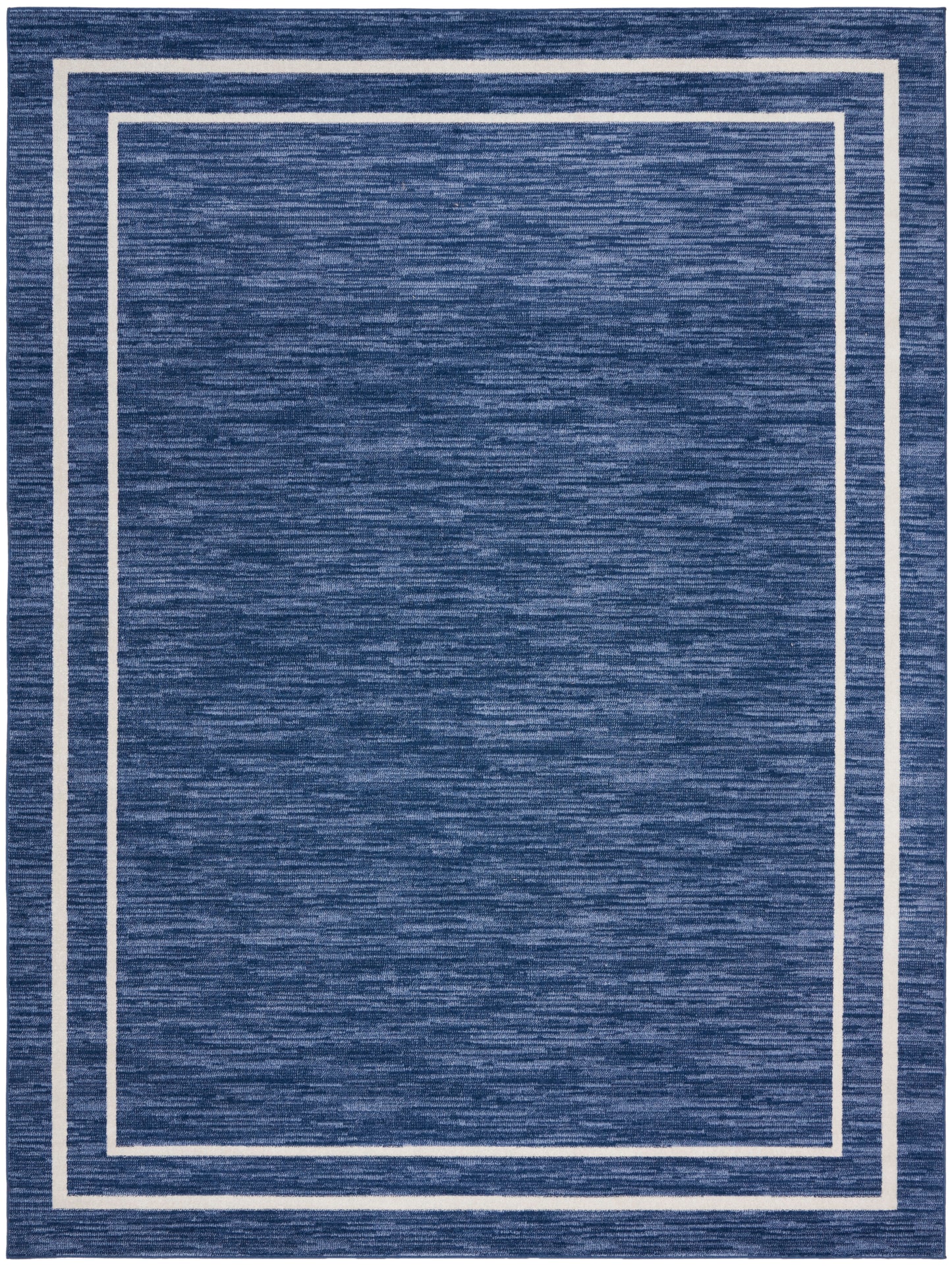 Nourison Home Nourison Essentials NRE02 Navy Ivory  Contemporary Machinemade Rug