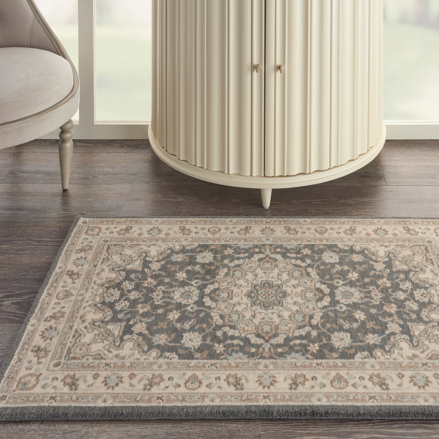 Nourison Home Living Treasures LI15 Grey Ivory  Traditional Loom Rug