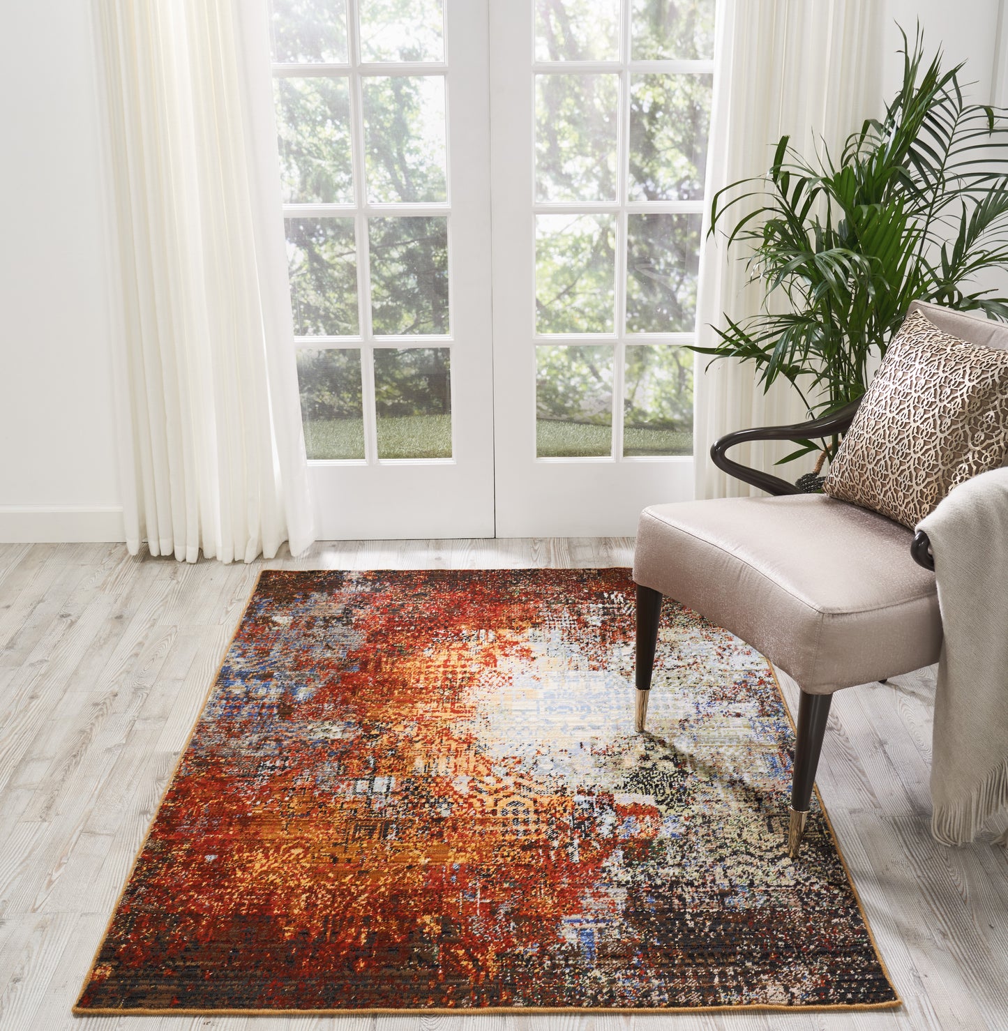 Nourison Home Chroma CRM03 Ember Glow  Contemporary Woven Rug