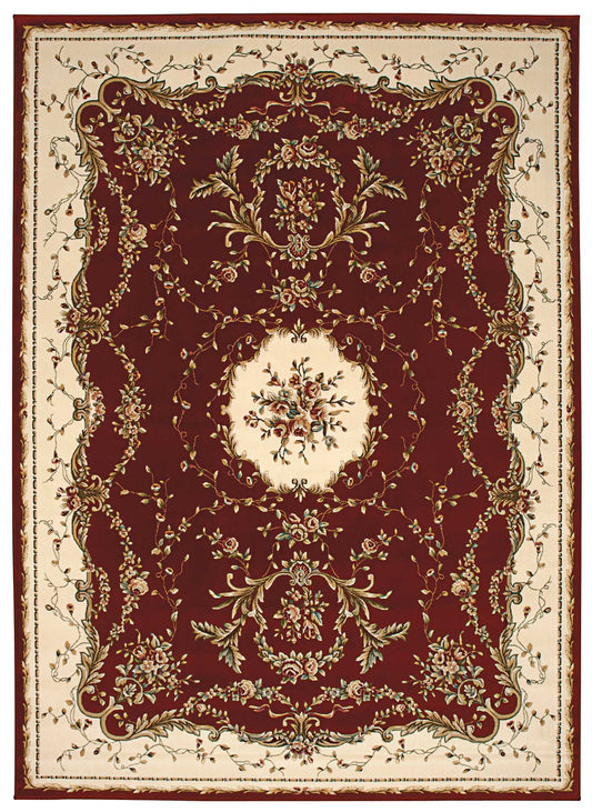 Nourison Home Bordeaux BOR01 Burgundy  Traditional Machinemade Rug