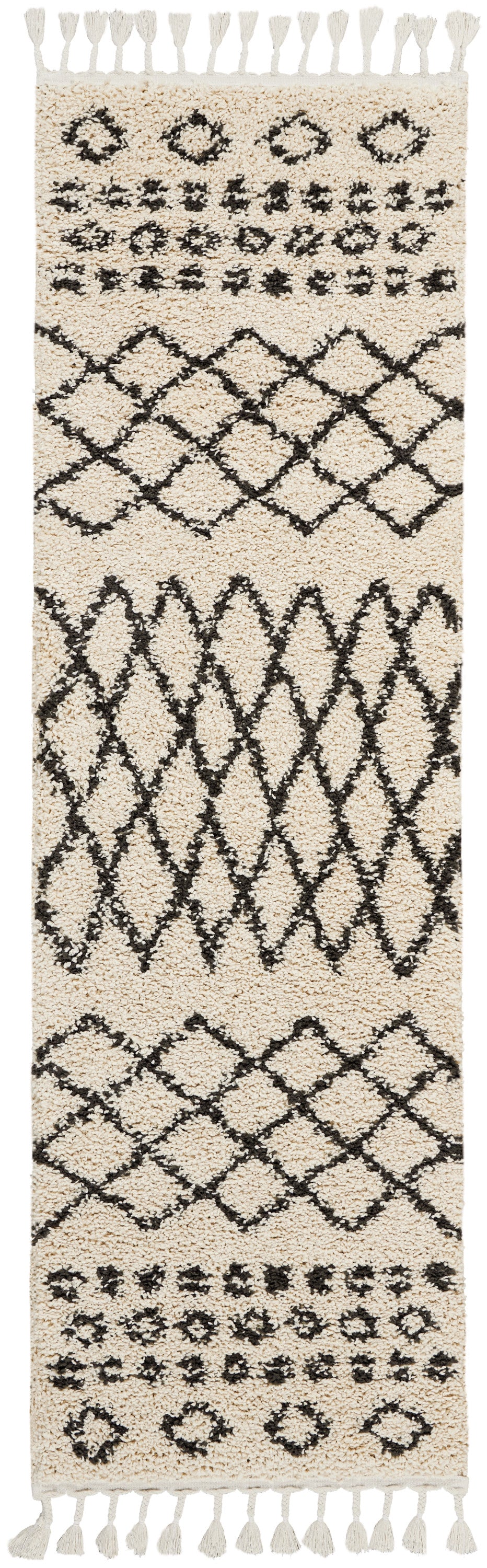 Nourison Home Moroccan Shag MRS02 Cream  Transitional Machinemade Rug