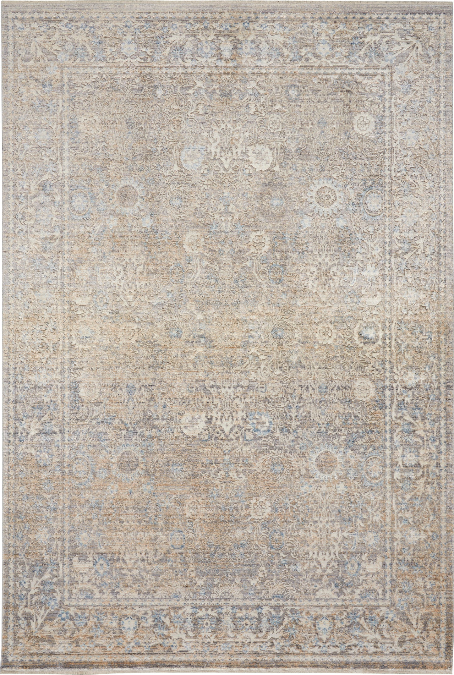 Nourison Home Lustrous Weave LUW01 Ivory Blue   Machinemade Rug