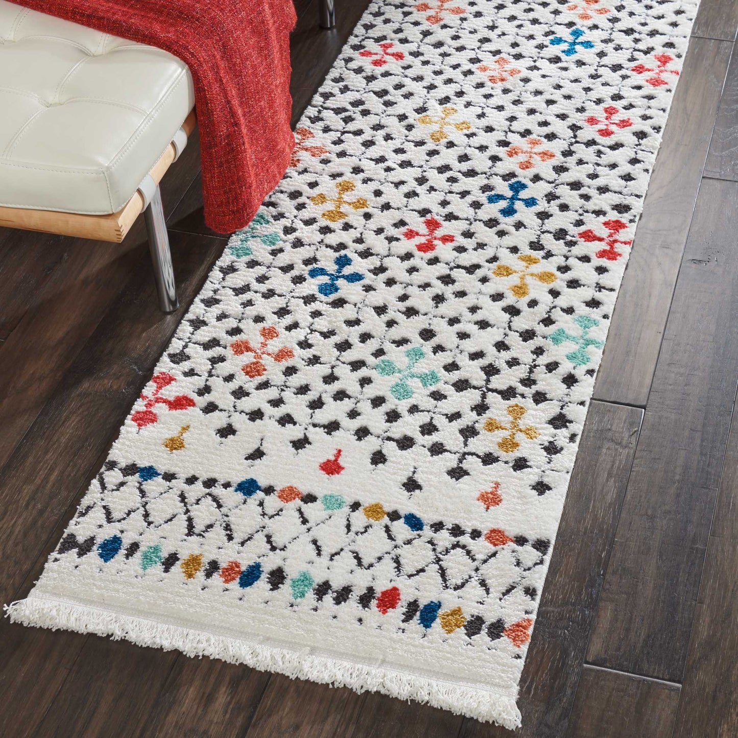 Nourison Home Kamala DS504 White  Contemporary Machinemade Rug