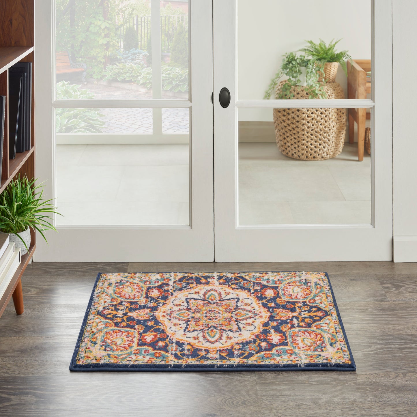 Nourison Home Passion PSN22 Navy Multicolor  Transitional Machinemade Rug