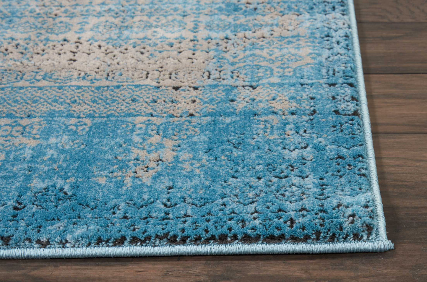 Nourison Home Karma KRM01 Blue  Traditional Machinemade Rug