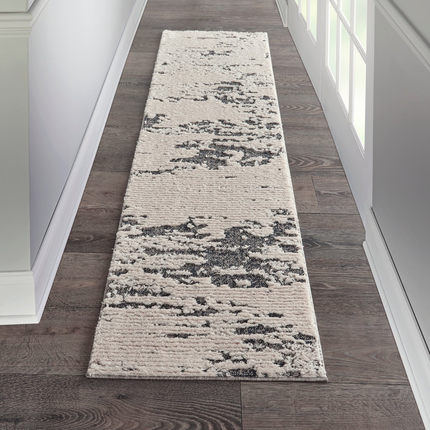 Nourison Home Zermatt ZER03 Ivory Blue  Contemporary Machinemade Rug