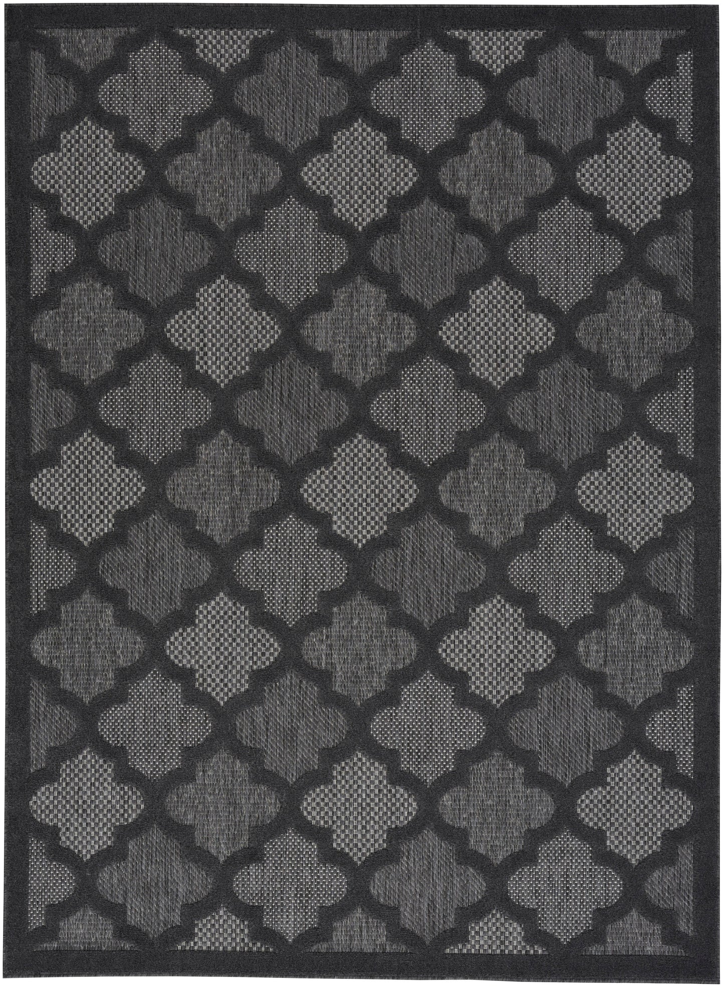 Nourison Home Easy Care NES01 Charcoal Black  Contemporary Flat Weave Rug