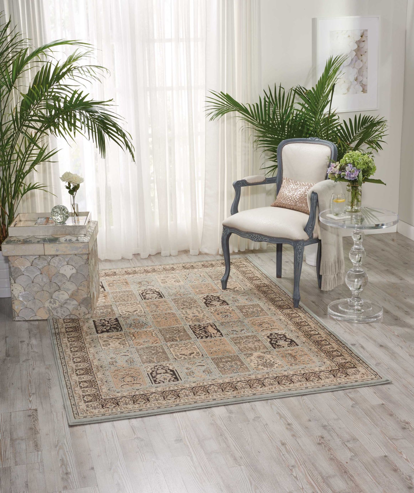 Nourison Home Ararat ARA01 Blue  Traditional Machinemade Rug