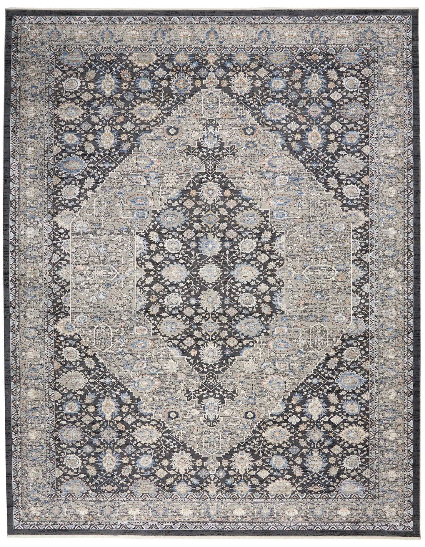 Nourison Home Starry Nights STN11 Grey Blue  Traditional Woven Rug