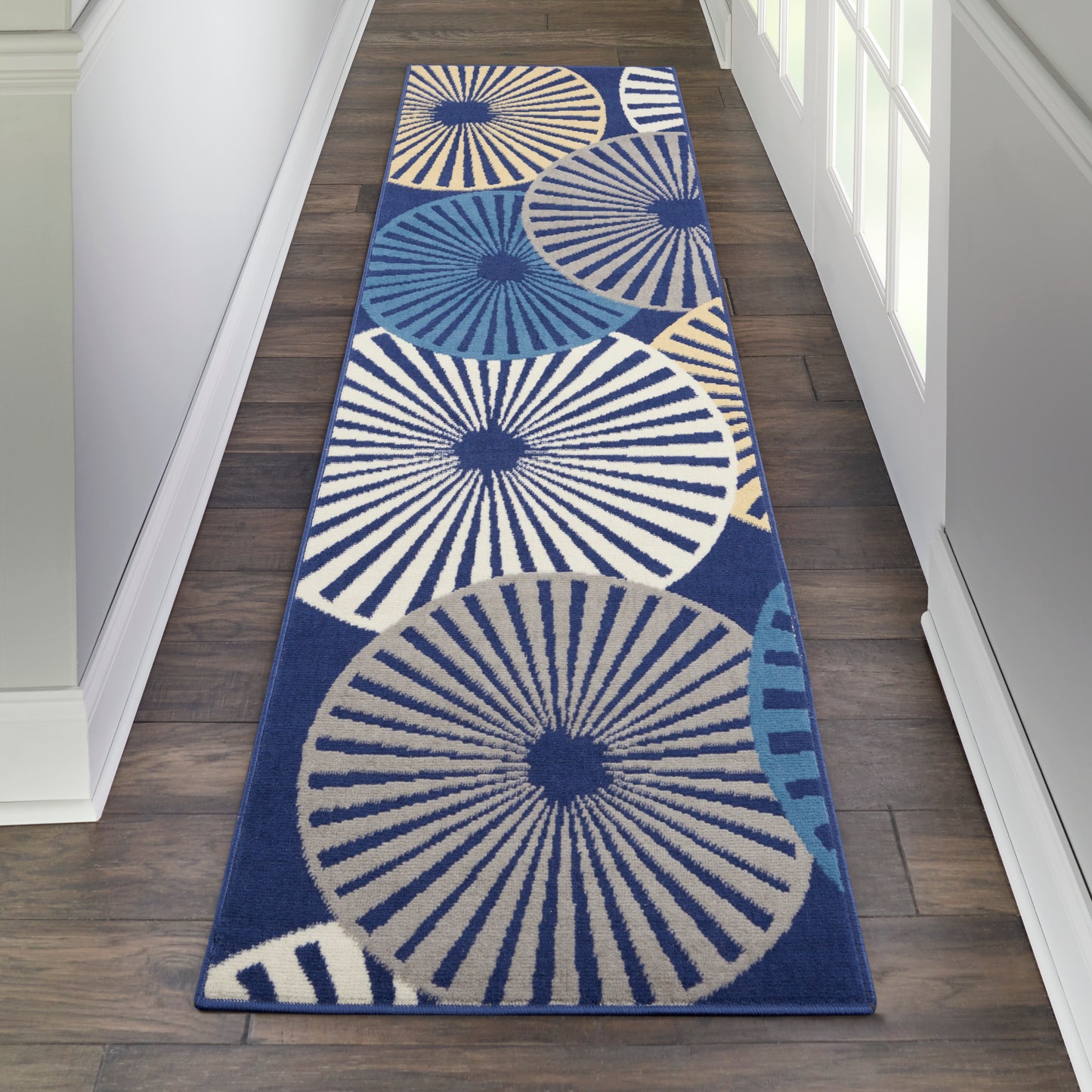 Nourison Home Grafix GRF20 Navy  Contemporary Machinemade Rug