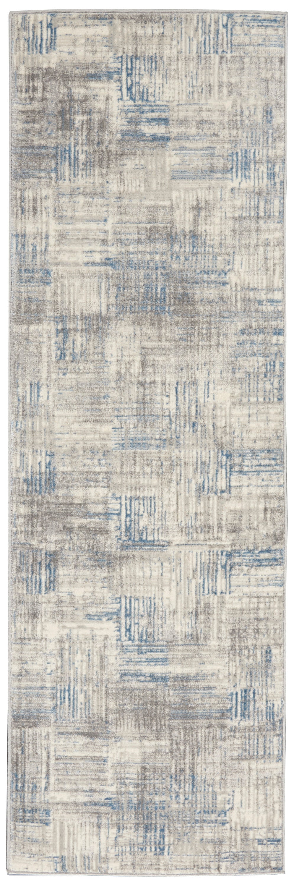 Nourison Home Solace SLA03 Ivory Grey Blue Contemporary Machinemade Rug