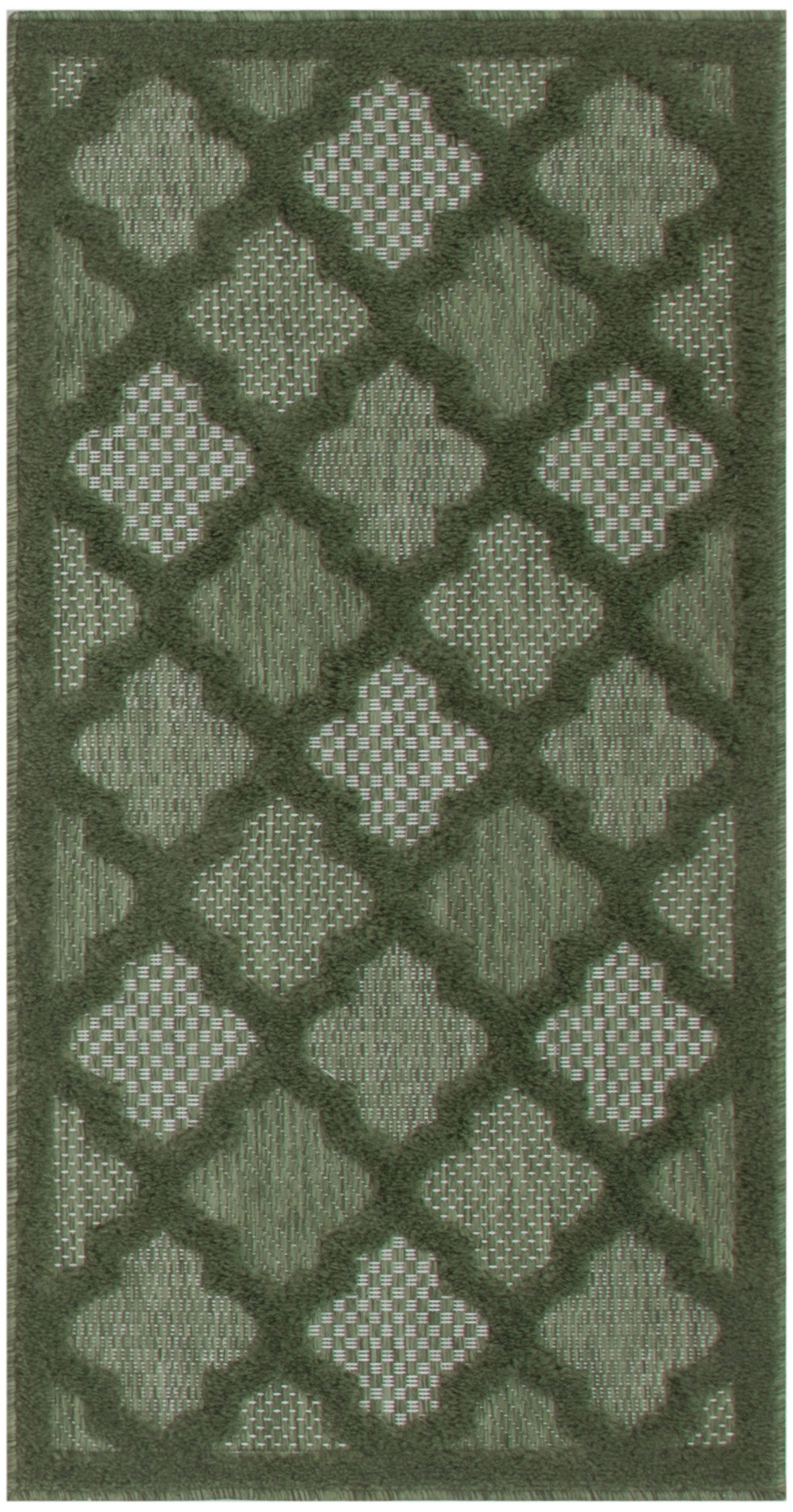 Nourison Home Easy Care NES01 Green Contemporary Flat Weave Rug