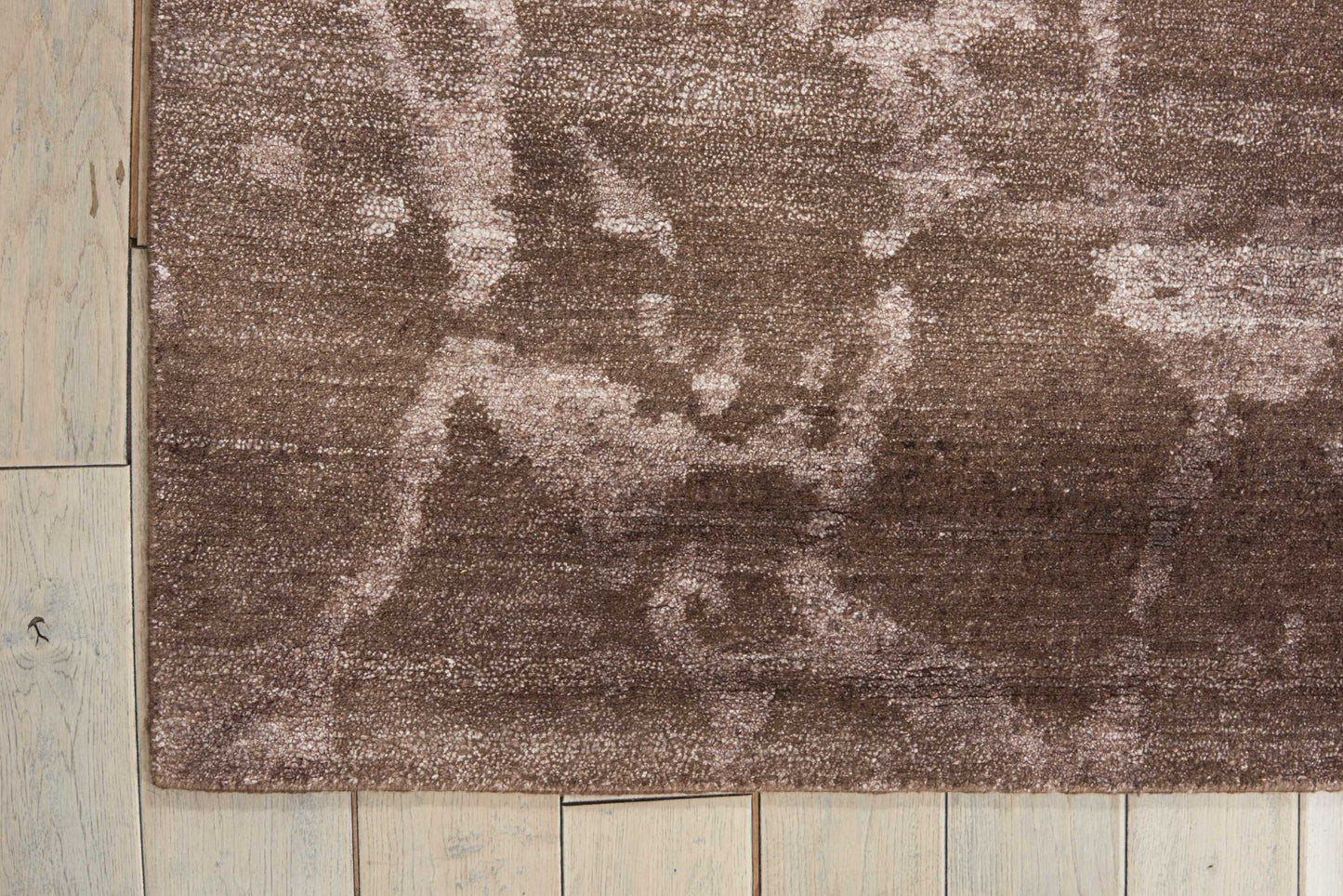 Nourison Home Silk Shadows SHA02 Brown  Contemporary Knotted Rug