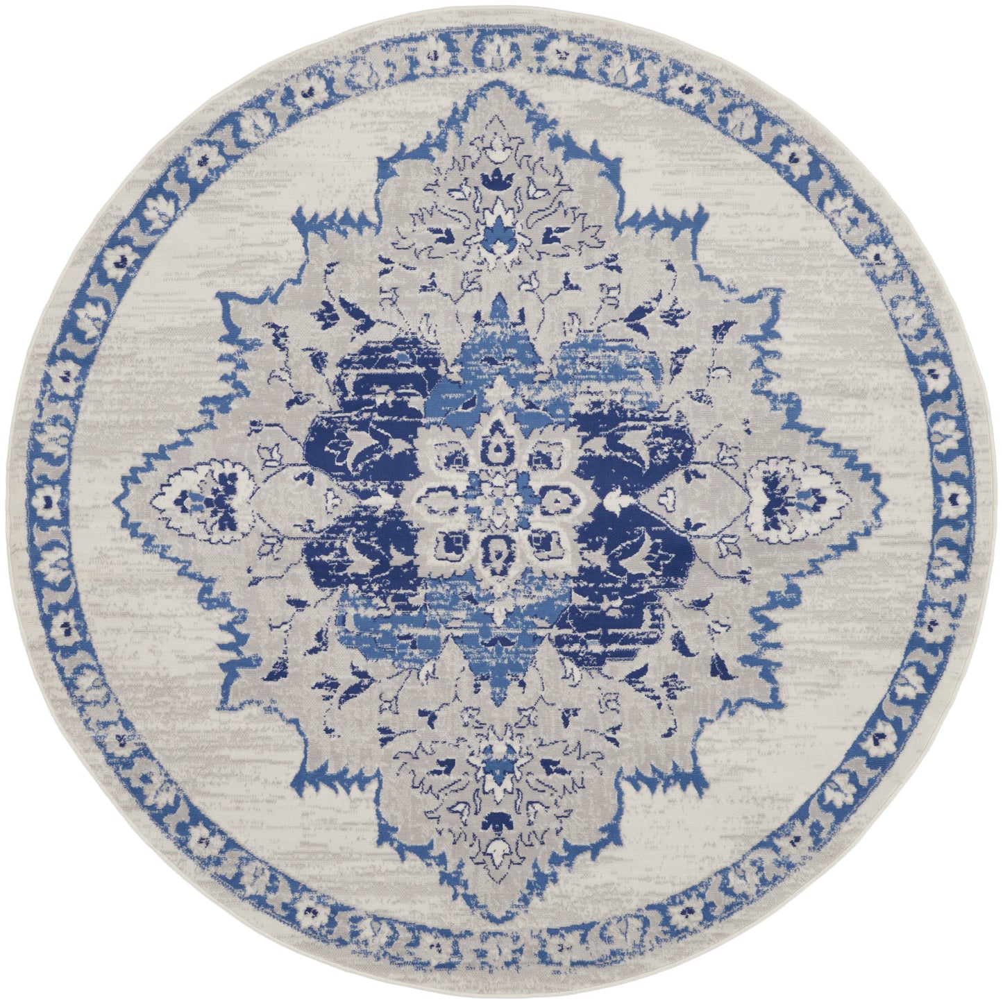 Nourison Home Whimsicle WHS14 Ivory Blue  Transitional Machinemade Rug