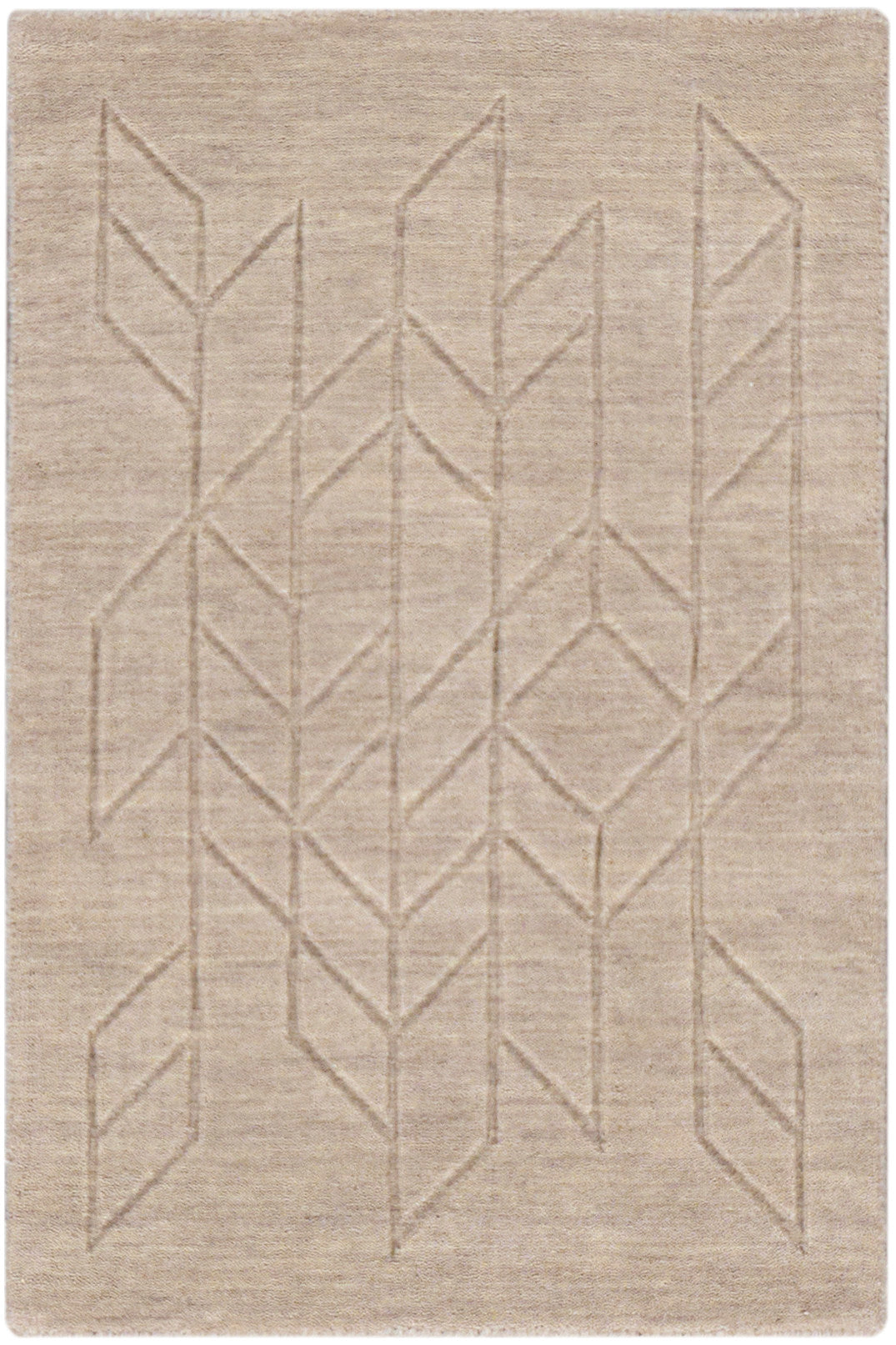 Nourison Home Alessia ALE01 Beige Contemporary Knotted Rug