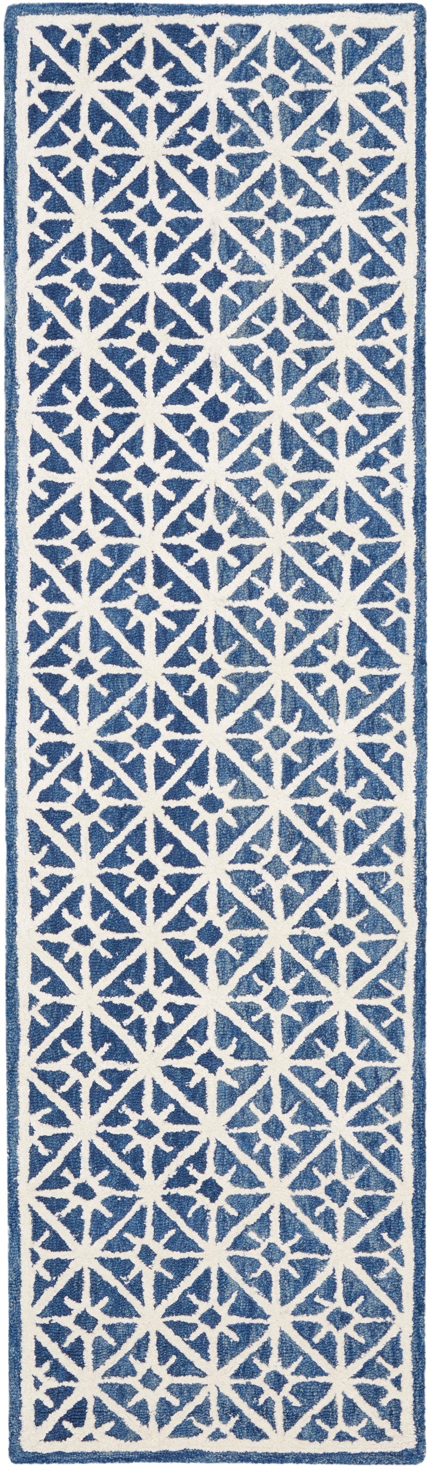 Nicole Curtis Series 2 SR201 Blue  Contemporary Tufted Rug