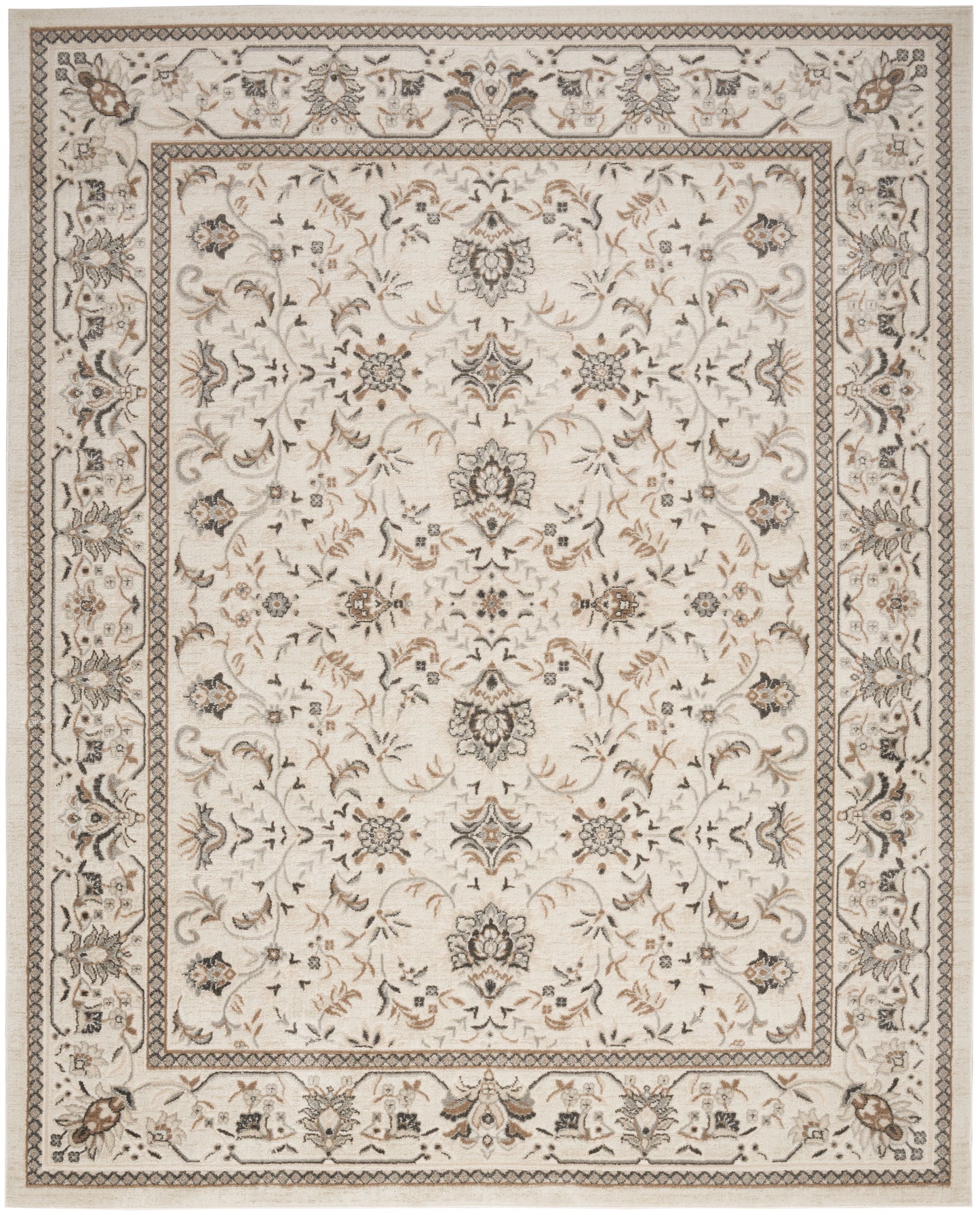 Nourison Home Serenity Home SRH02 Ivory Mocha  Traditional Woven Rug