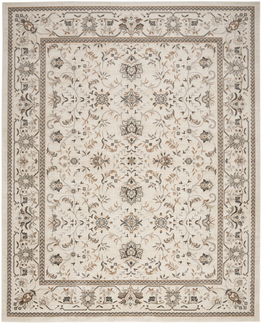 Nourison Home Serenity Home SRH02 Ivory Mocha  Traditional Woven Rug