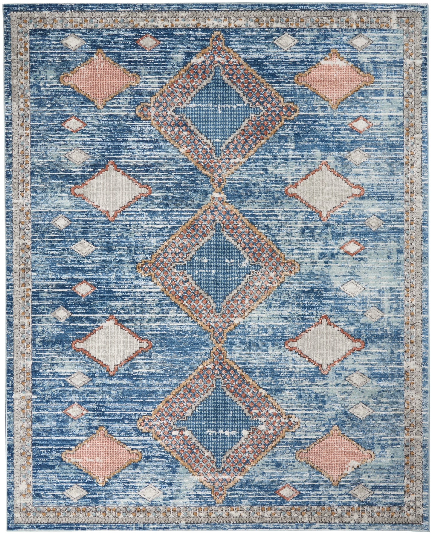 Nourison Home Quarry QUA14 Blue  Contemporary Machinemade Rug