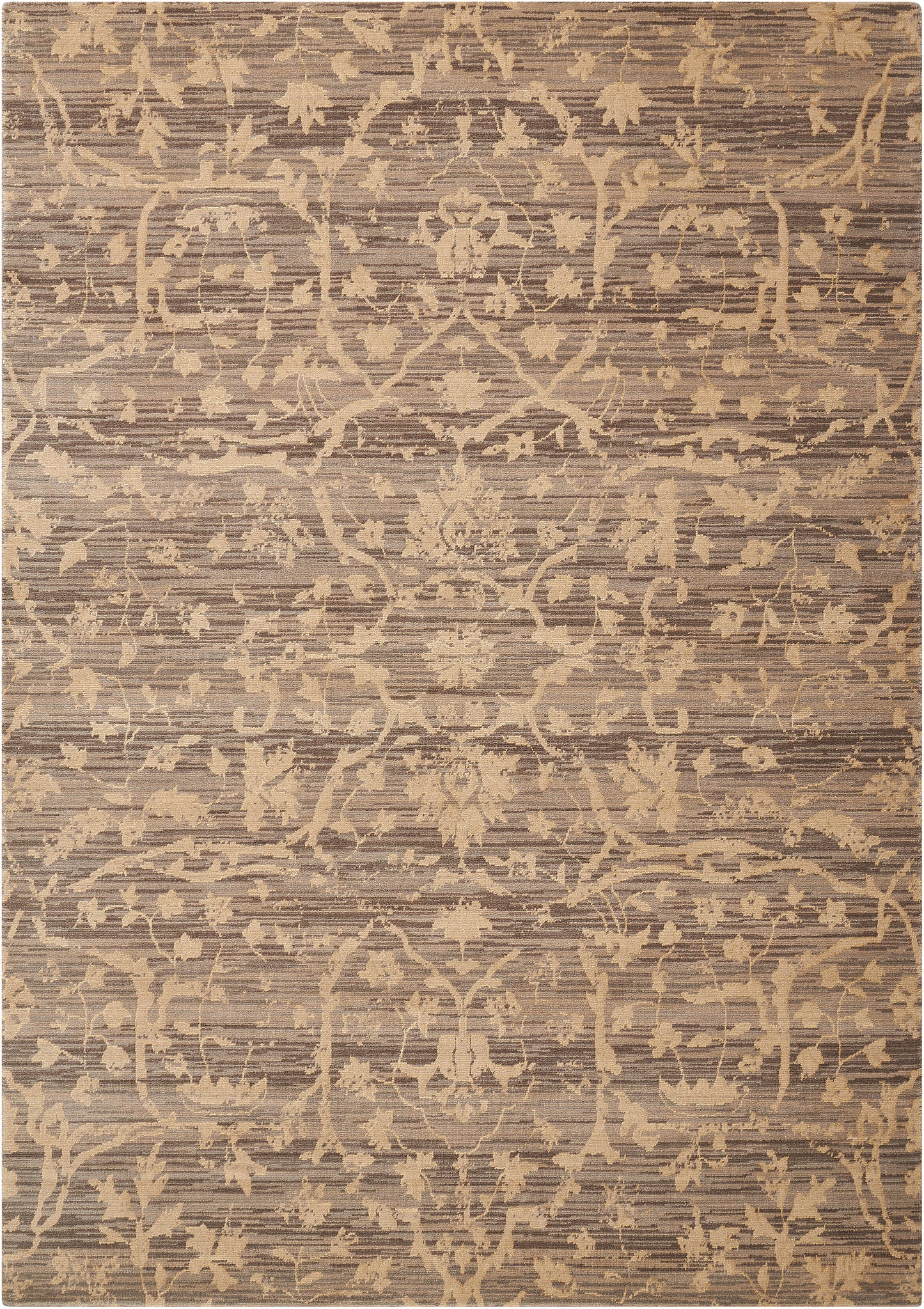 Nourison Home Silk Elements SKE22 Taupe  Traditional Loom Rug