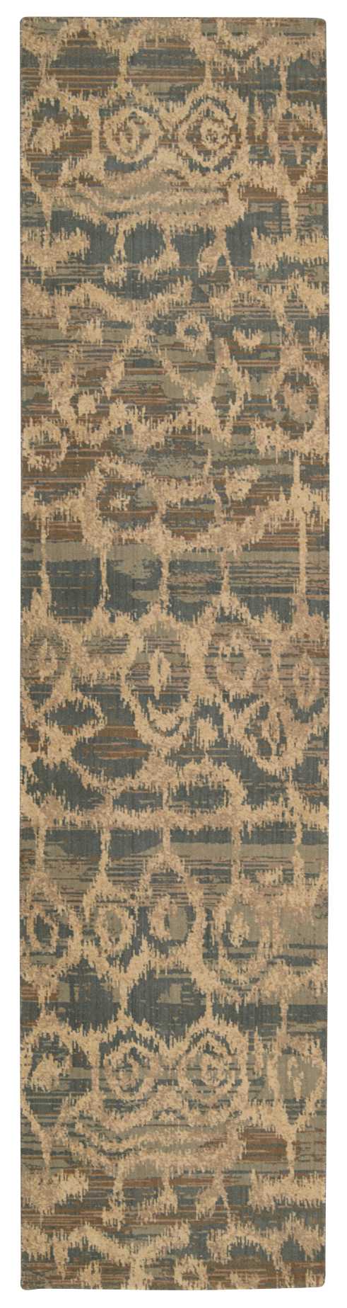 Nourison Home Silken Allure SLK10 Teal Contemporary Loom Rug