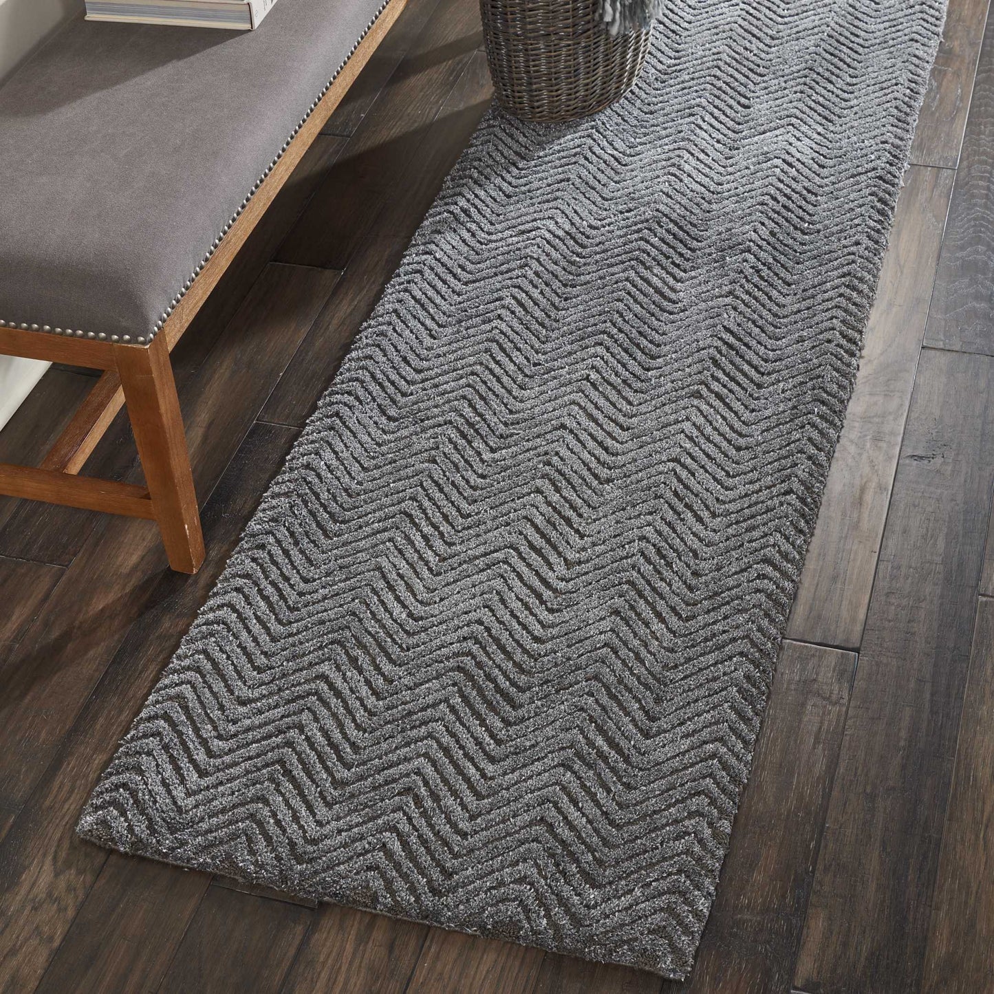 Nourison Home Deco Mod DEC03 Grey  Transitional Tufted Rug