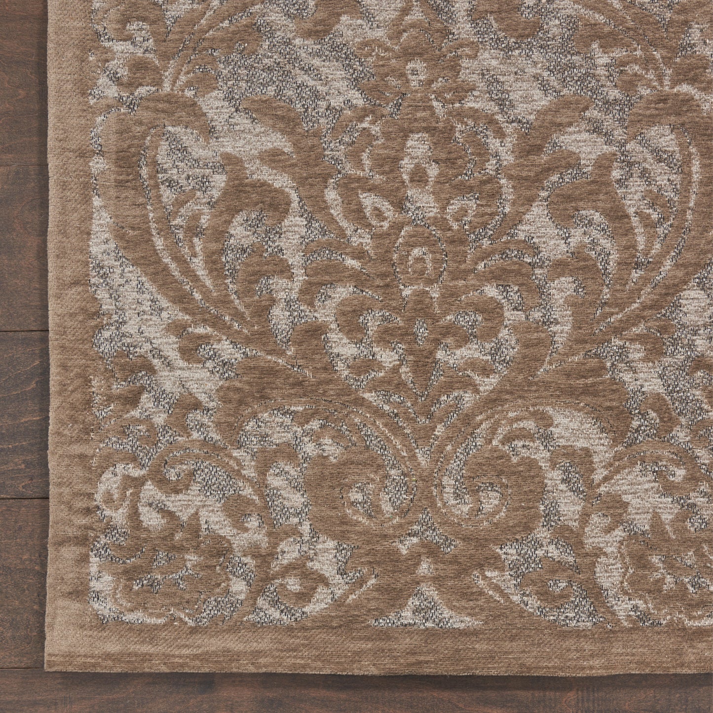 Nourison Home Damask DAS02 Grey  Traditional Machinemade Rug