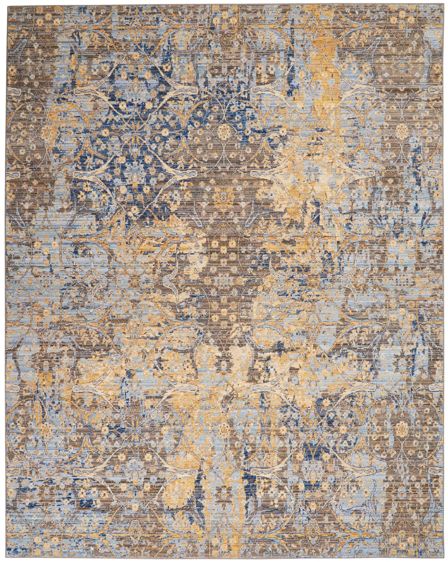 Nourison Home Majestic MST01 Beige Blue  Transitional Woven Rug