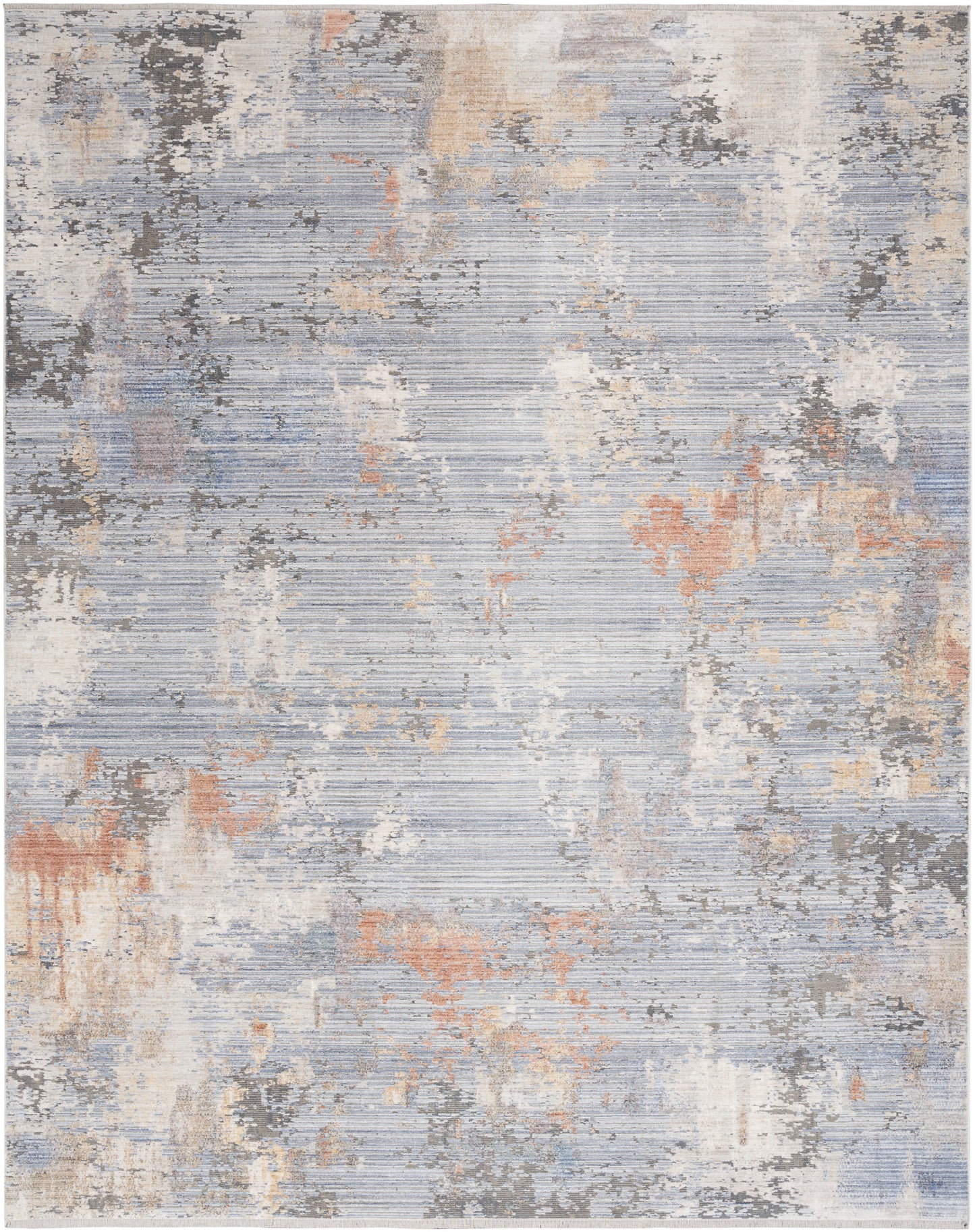 Nourison Home Abstract Hues ABH01 Grey Blue  Contemporary Machinemade Rug