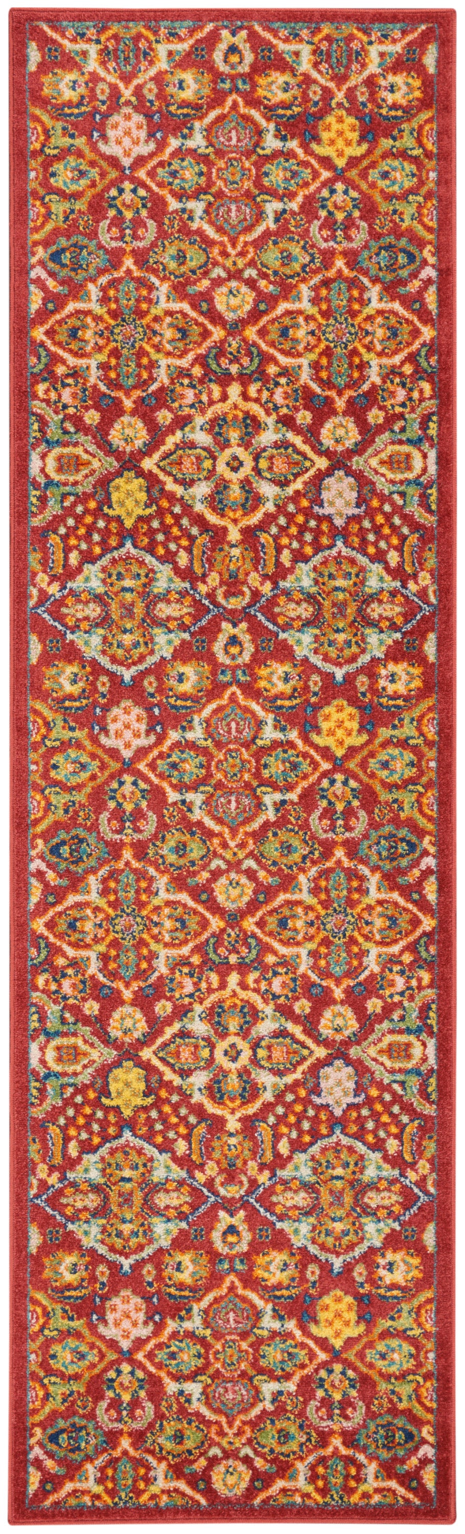 Nourison Home Allur ALR03 Red Multicolor  Transitional Machinemade Rug