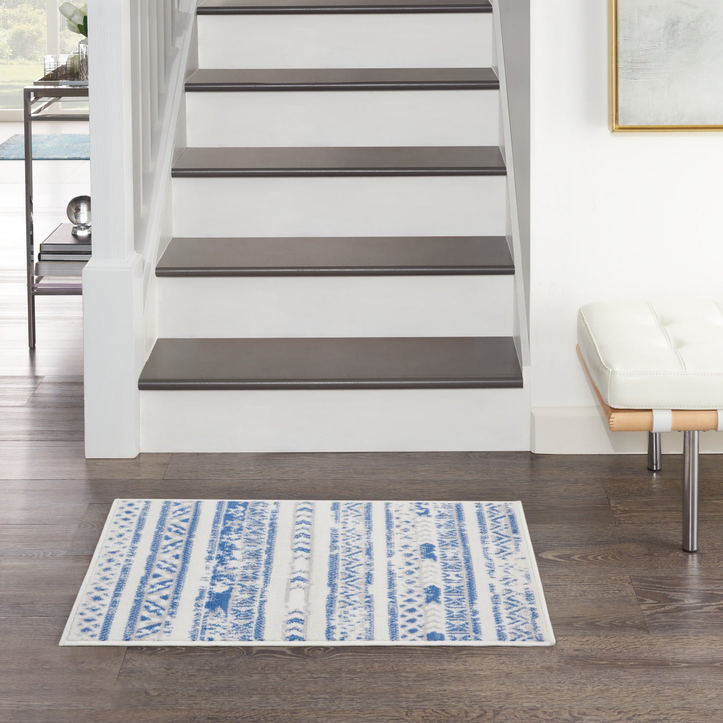 Nourison Home Whimsicle WHS16 Ivory Blue  Transitional Machinemade Rug