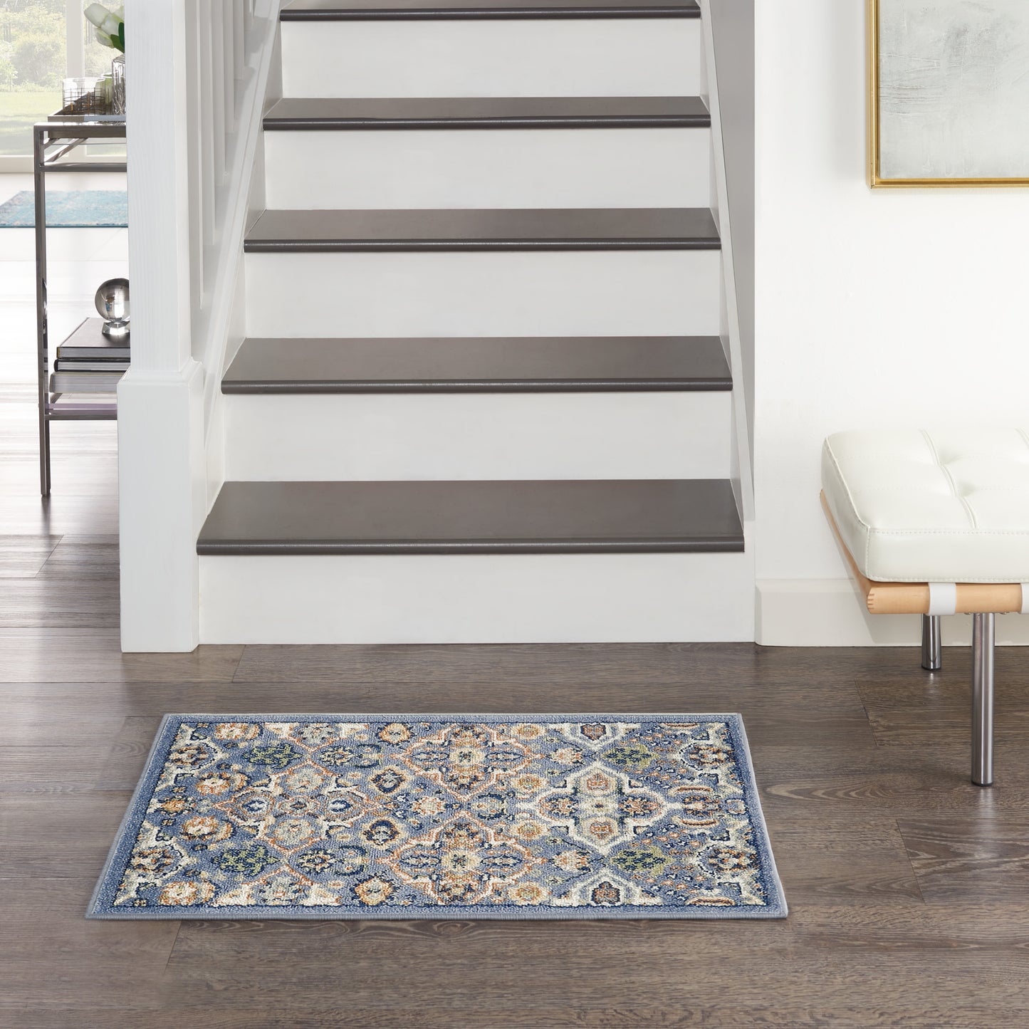 Nourison Home Allur ALR03 Light Blue  Transitional Machinemade Rug