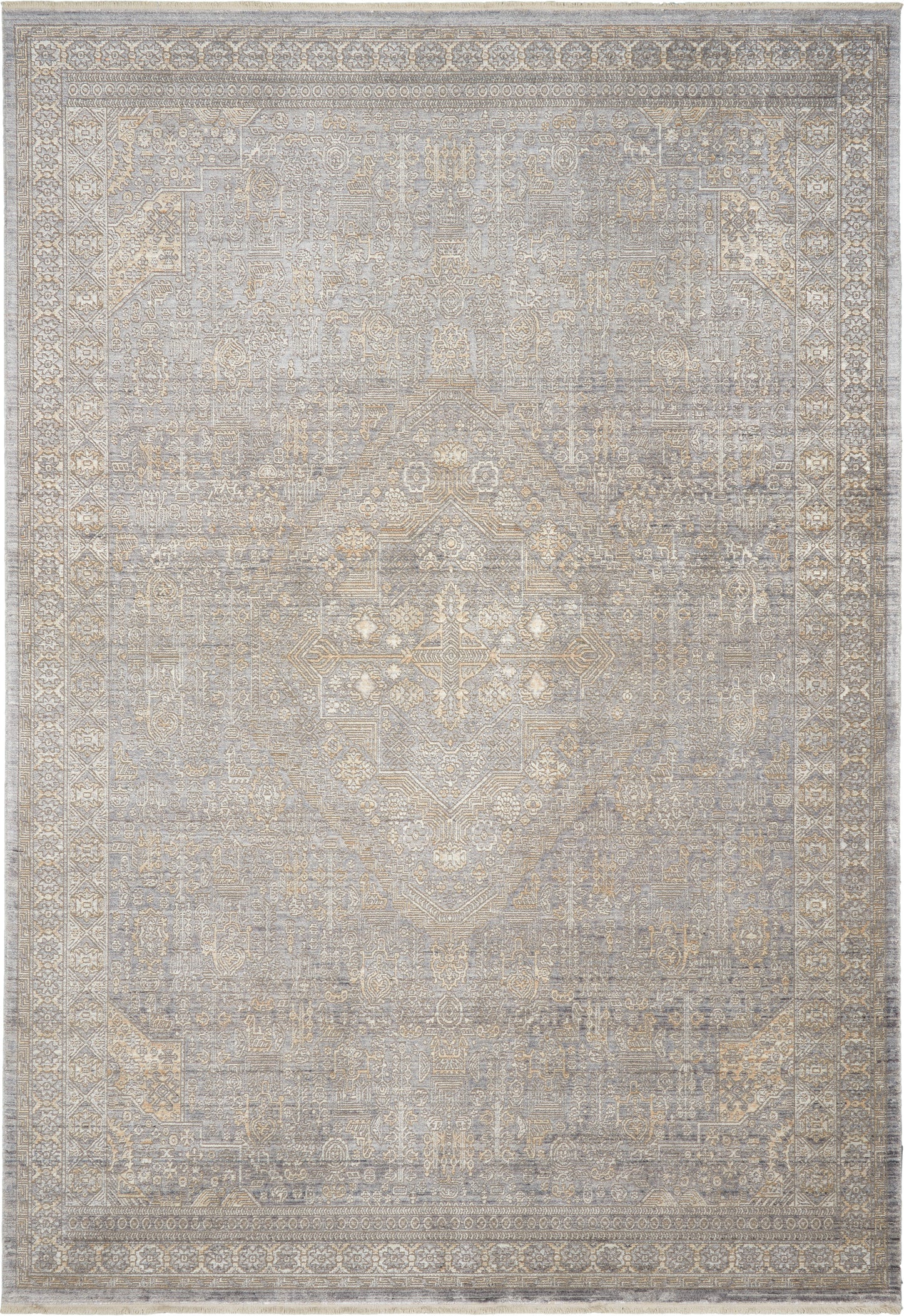 Nourison Home Lustrous Weave LUW02 Grey Beige   Machinemade Rug