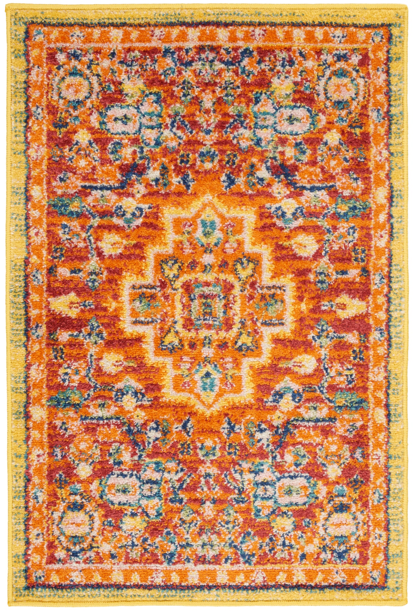 Nourison Home Allur ALR04 Red Multicolor Transitional Machinemade Rug