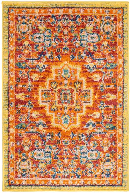 Nourison Home Allur ALR04 Red Multicolor Transitional Machinemade Rug