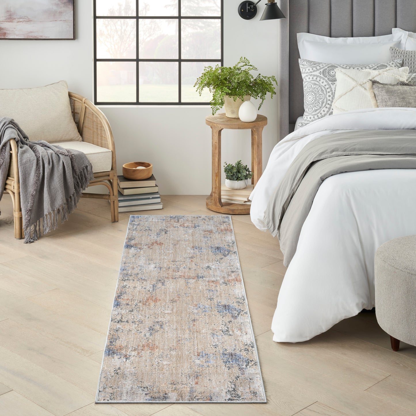 Nourison Home Abstract Hues ABH01 Beige Grey  Contemporary Machinemade Rug