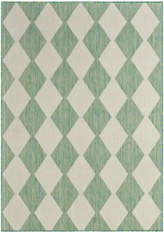 Nourison Home Positano POS04 Blue Green Contemporary Machinemade Rug