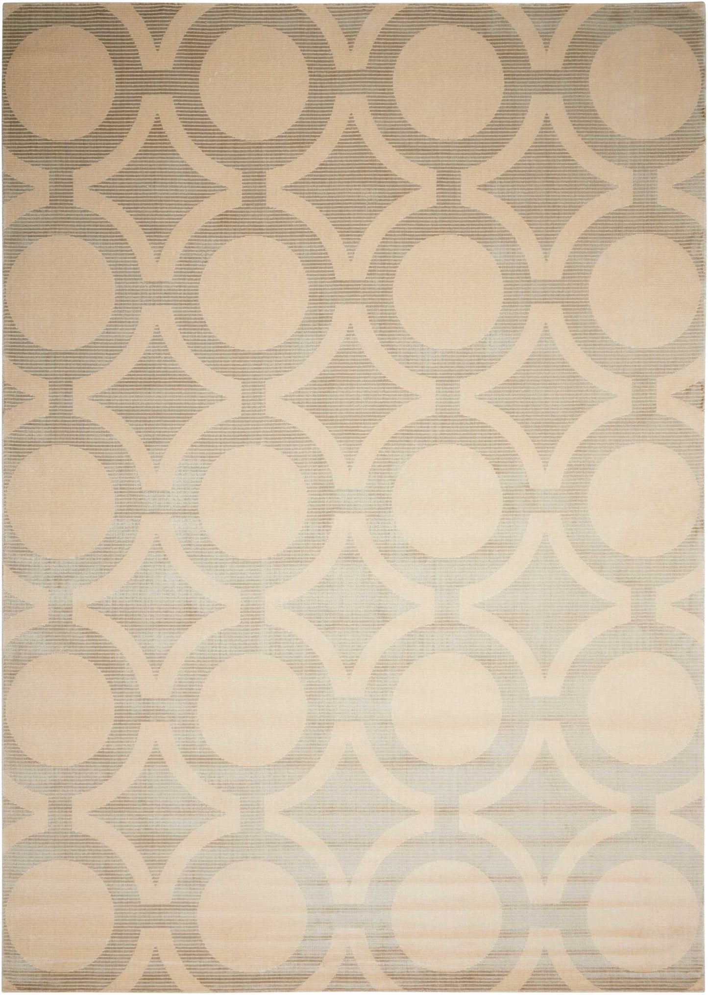 Nourison Home Luminance LUM01 Cream Grey  Transitional Loom Rug